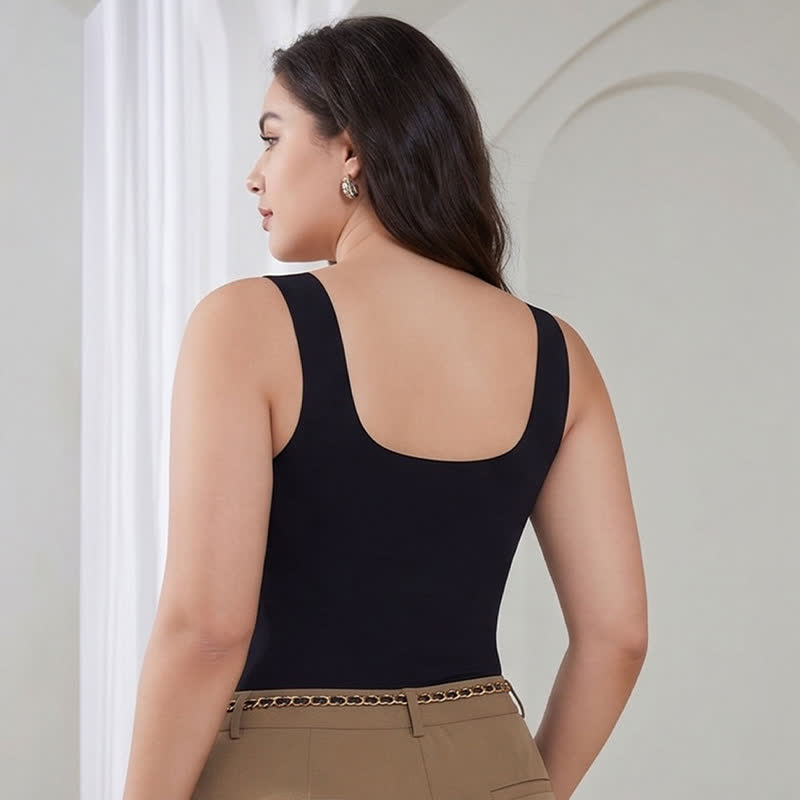 Plus Size Tanktop mit eckigem Ausschnitt und kühlender Wirkung - image 3