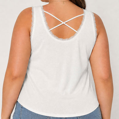 Lässiges Spitzentop in Übergröße - image 1