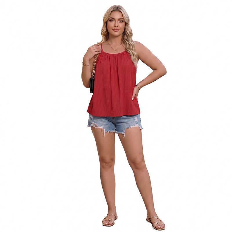 Tanktop in Übergröße für den lässigen Urlaub - Rot - 5XL - image 4