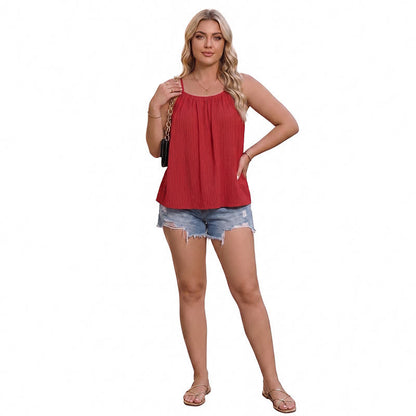 Tanktop in Übergröße für den lässigen Urlaub - Rot - 5XL - image 4
