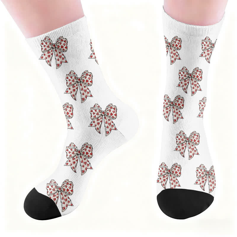 Socken mit Schleifenmotiv und Schmetterlingsmotiv - image 4