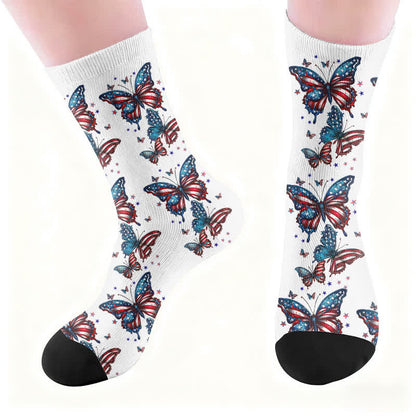 Socken mit Schleifenmotiv und Schmetterlingsmotiv - image 5