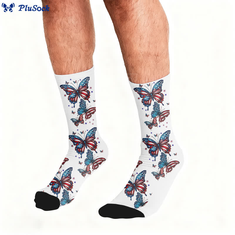 Socken mit Schleifenmotiv und Schmetterlingsmotiv - image 2