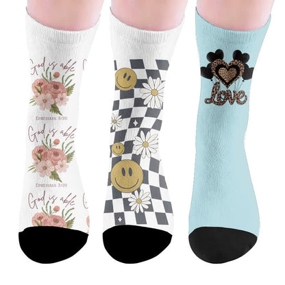 Socken mit Leopardenmuster - Mehrfarbig (3 Paare) - EU37-44 (US4-10) - image 10