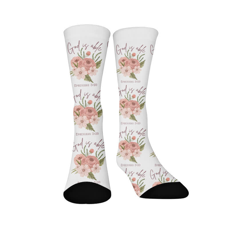 Socken mit Leopardenmuster - Blumenmuster (1 Paar) - EU37-44 (US4-10) - image 7