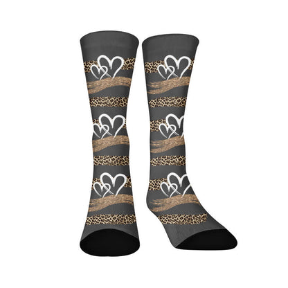 Leoparden-Schmetterlings-Herz-Socken - Leopardenmuster (1 Paar) - EU37-44 (US4-10) - image 7