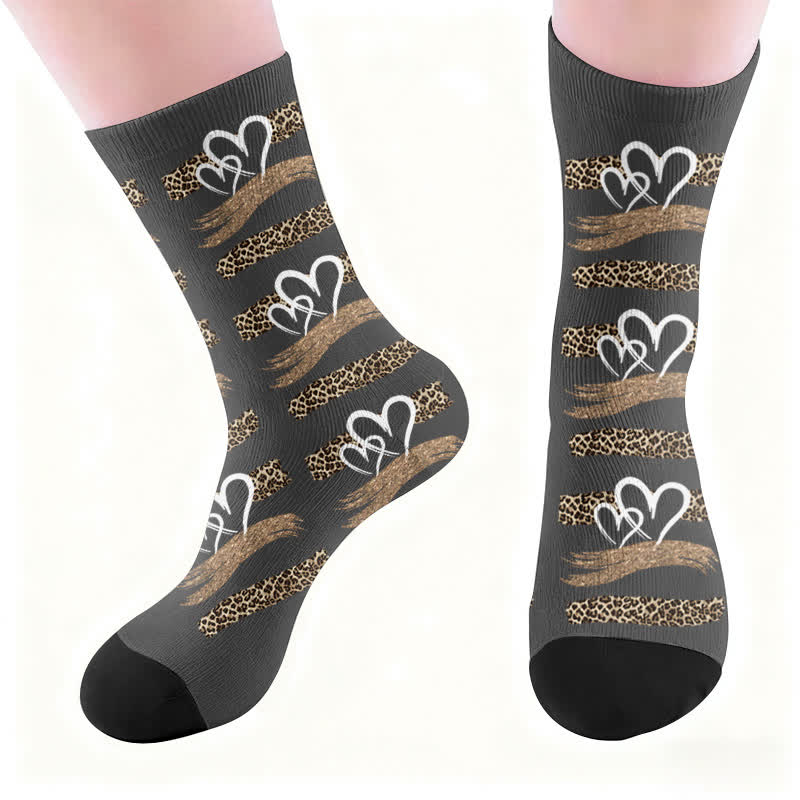 Leoparden-Schmetterlings-Herz-Socken - image 4