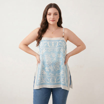 Plus Size Schal Print Tank Top (2 Stück) - image 2