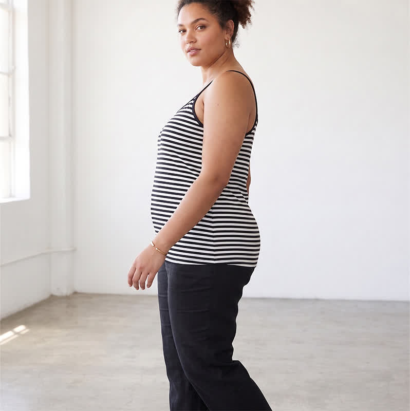Gestreiftes Tanktop in Übergröße - image 1