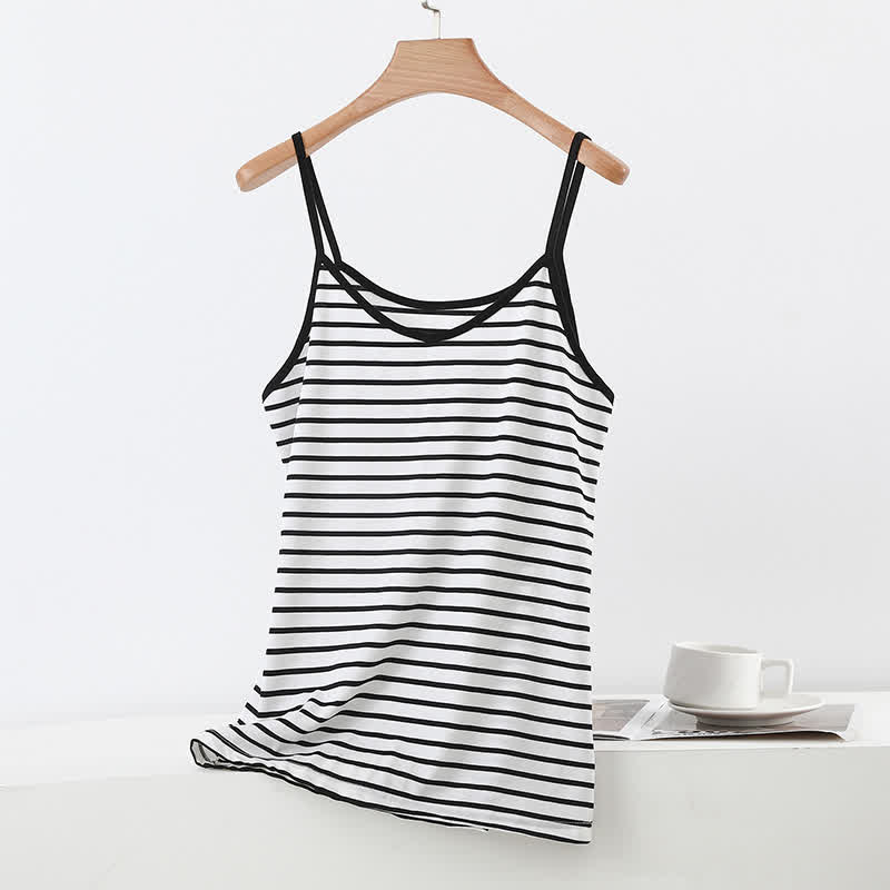 Gestreiftes Tanktop in Übergröße - B - 6XL - image 8