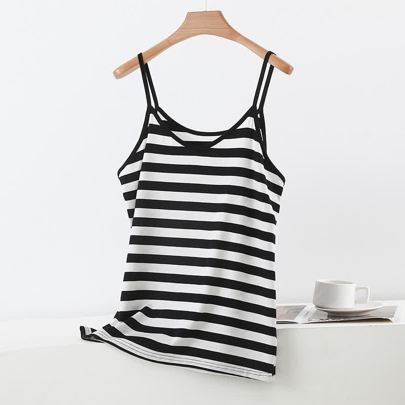 Gestreiftes Tanktop in Übergröße - C - 6XL - image 9