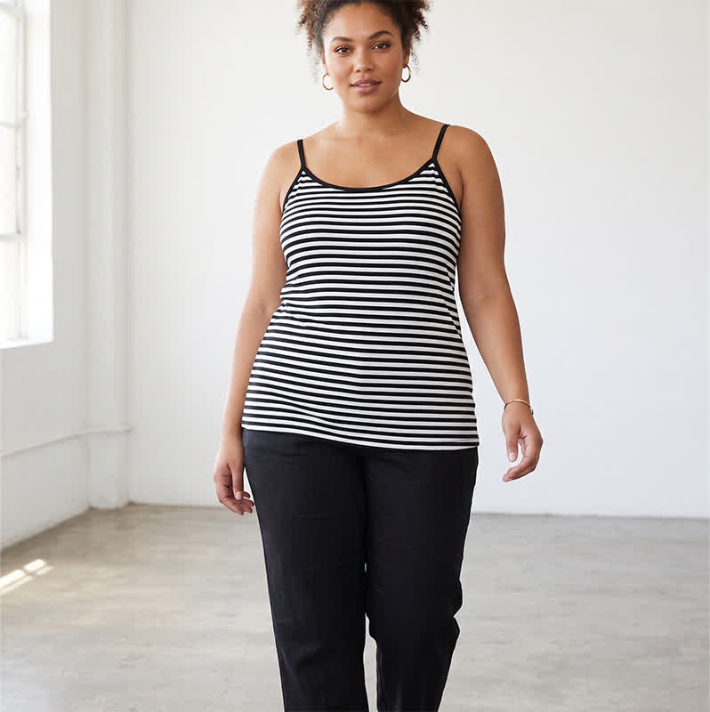 Gestreiftes Tanktop in Übergröße - A - 6XL - image 0