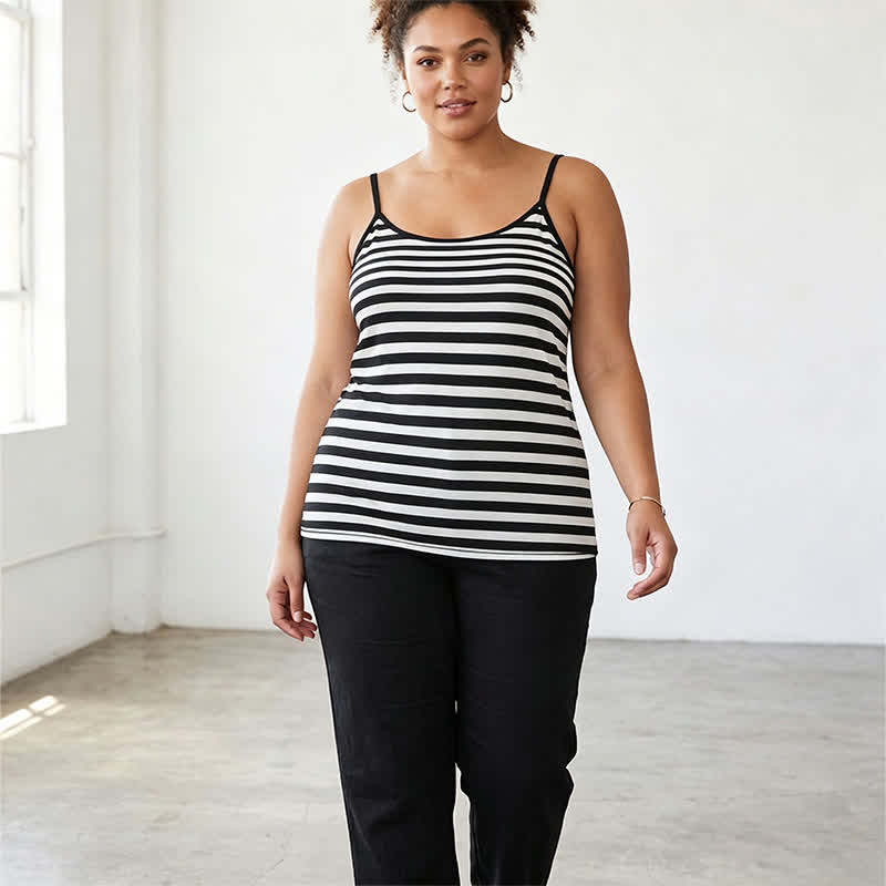 Gestreiftes Tanktop in Übergröße - image 3
