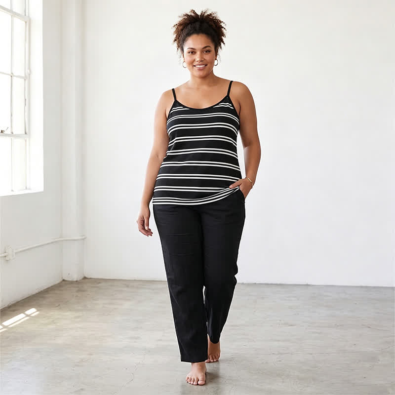 Gestreiftes Tanktop in Übergröße - image 7
