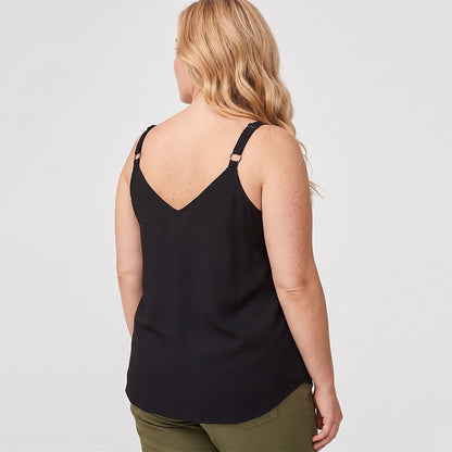 Plus Size Tanktop mit Spitzenbesatz und V-Ausschnitt - image 2