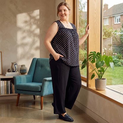 Plus Size Leopardenmuster-Tanktop mit Polka-Dots (2-teilig) - image 4
