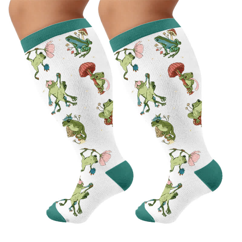 Kompressionsstrümpfe von Frog in Übergröße - Weiß (1 Paar) - 4XL - image 10