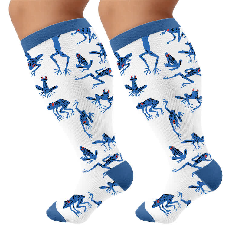 Kompressionsstrümpfe von Frog in Übergröße - Blau (1 Paar) - 4XL - image 9