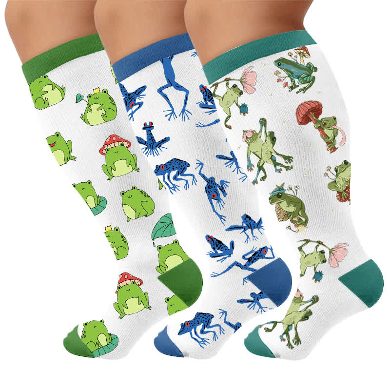 Kompressionsstrümpfe von Frog in Übergröße - Mehrfarbig (3 Paare) - 4XL - image 4
