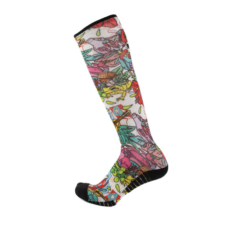 Bambus-Kompressionsstrümpfe mit Schmetterlingsmotiv - Rosa - EU36-40 (US3-7) - image 4