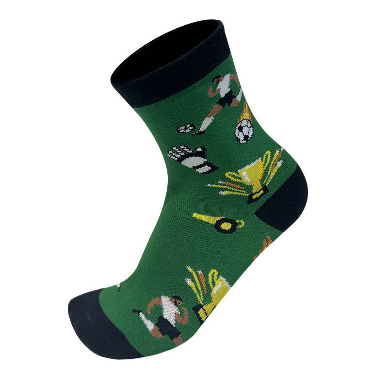 Fußball-Viertelsocken mit Farbblockmuster (5 Paar) - Schwarz - EU39-46 (US6-12) - image 4