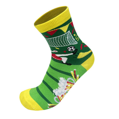 Fußball-Viertelsocken mit Farbblockmuster (5 Paar) - Gelb - EU39-46 (US6-12) - image 6