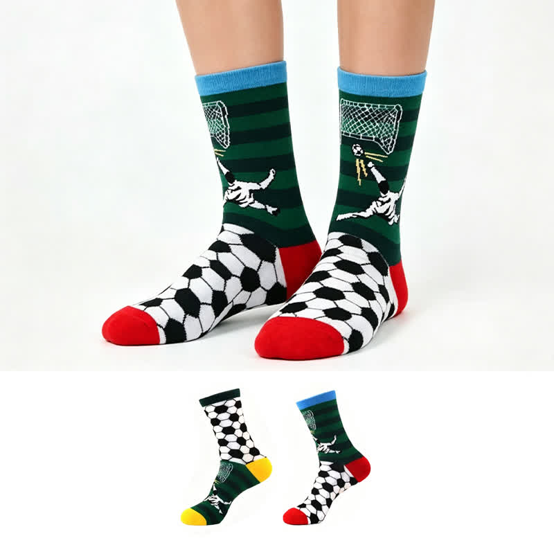 Fußballsocken aus Baumwolle mit Streifenmuster (2 Paar) - image 0