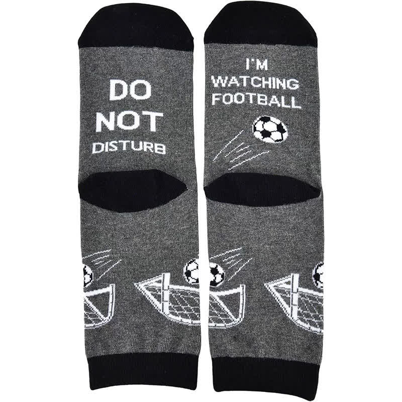 Baumwollsocken mit Fußballzitat (2 Paar) - Schwarz - EU39-46 (US6-12) - image 1