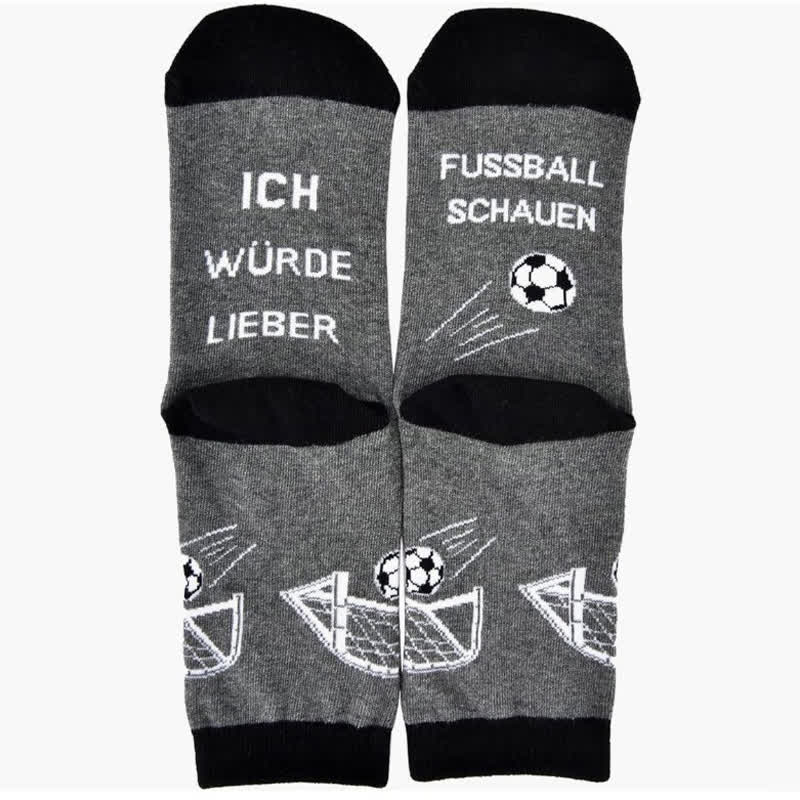 Baumwollsocken mit Fußballzitat (2 Paar) - Grau - EU39-46 (US6-12) - image 2