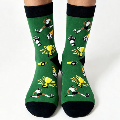 Fußball-Viertelsocken mit Farbblockmuster (5 Paar) - image 2