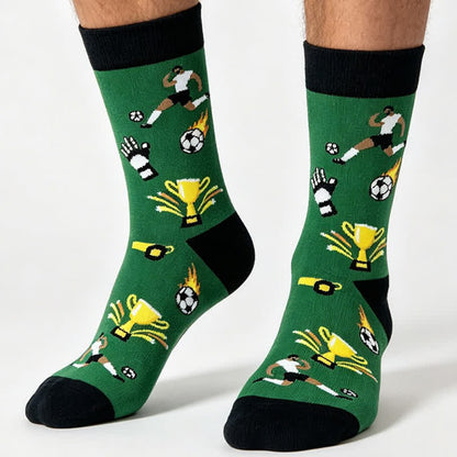 Fußball-Viertelsocken mit Farbblockmuster (5 Paar) - image 3