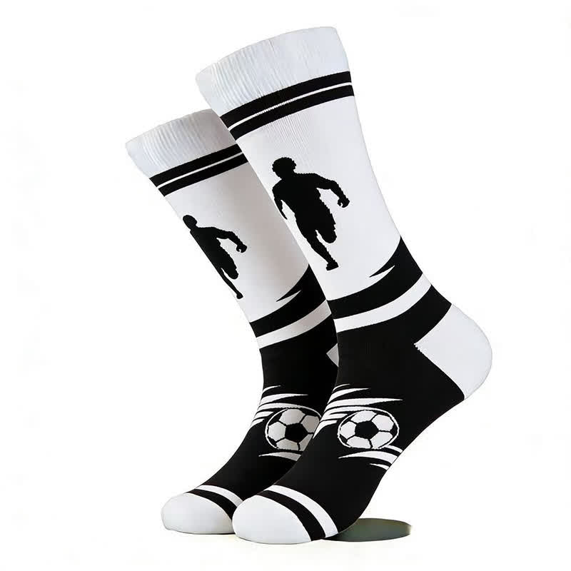 Baumwollsocken mit Fußballmuster (5 Paar) - Schwarz - EU42-46 (US8,5-12) - image 2