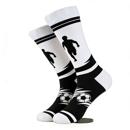 Baumwollsocken mit Fußballmuster (5 Paar) - Schwarz - EU42-46 (US8,5-12) - image 2