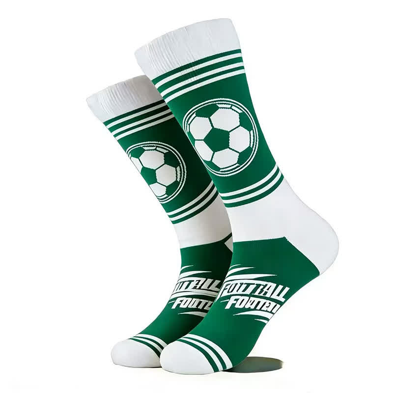 Baumwollsocken mit Fußballmuster (5 Paar) - Grün - EU42-46 (US8,5-12) - image 1