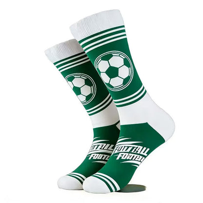Baumwollsocken mit Fußballmuster (5 Paar) - Grün - EU42-46 (US8,5-12) - image 1