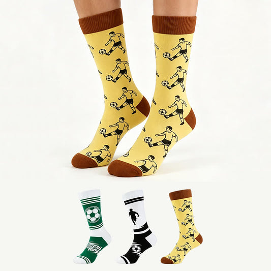 Baumwollsocken mit Fußballmuster (5 Paar) - image 0