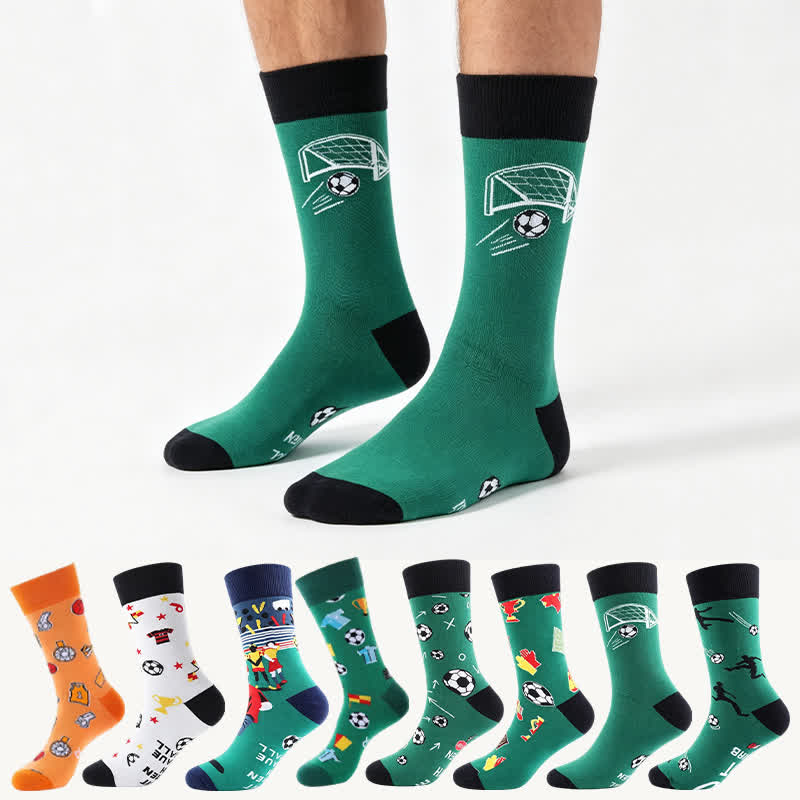 Lustige Viertelsocken mit Fußballmotiv (3 Paar) - F+G+H - EU39-43 (US6-9) - image 0
