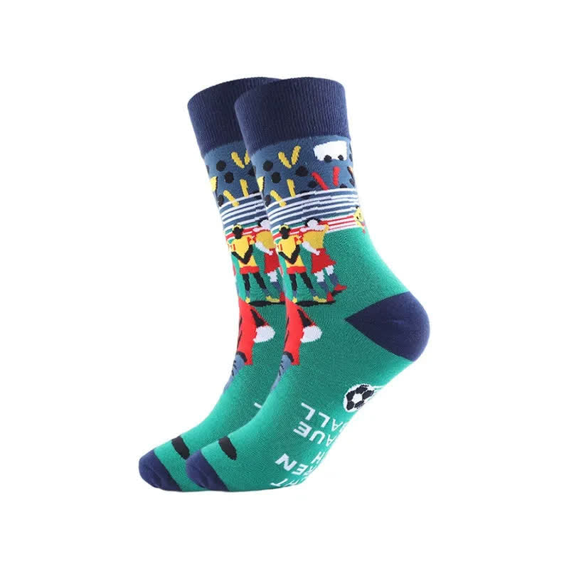 Lustige Viertelsocken mit Fußballmotiv (3 Paar) - B - EU39-43 (US6-9) - image 2