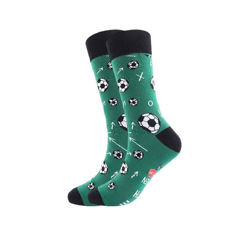 Lustige Viertelsocken mit Fußballmotiv (3 Paar) - A - EU39-43 (US6-9) - image 1
