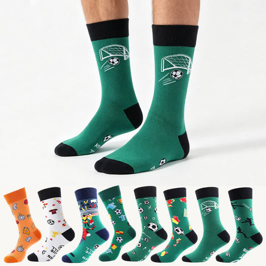 Lustige Viertelsocken mit Fußballmotiv (3 Paar) - F+G+H - EU39-43 (US6-9) - image 0