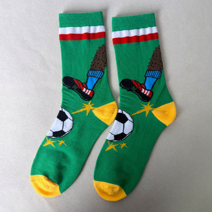Fußballstreifen-Viertelsocken (3 Paar) - Grün - EU39-43 (US6-9) - image 4