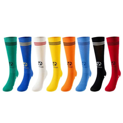 Kniehohe Fußballsocken aus Baumwolle (3 Paar) - Rot + Gelb + Grün - EU37-41 (US4-7,5) - image 1