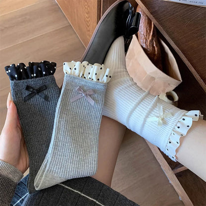 Süße Rüschensocken mit Rippenmuster (4 Paar) - image 3