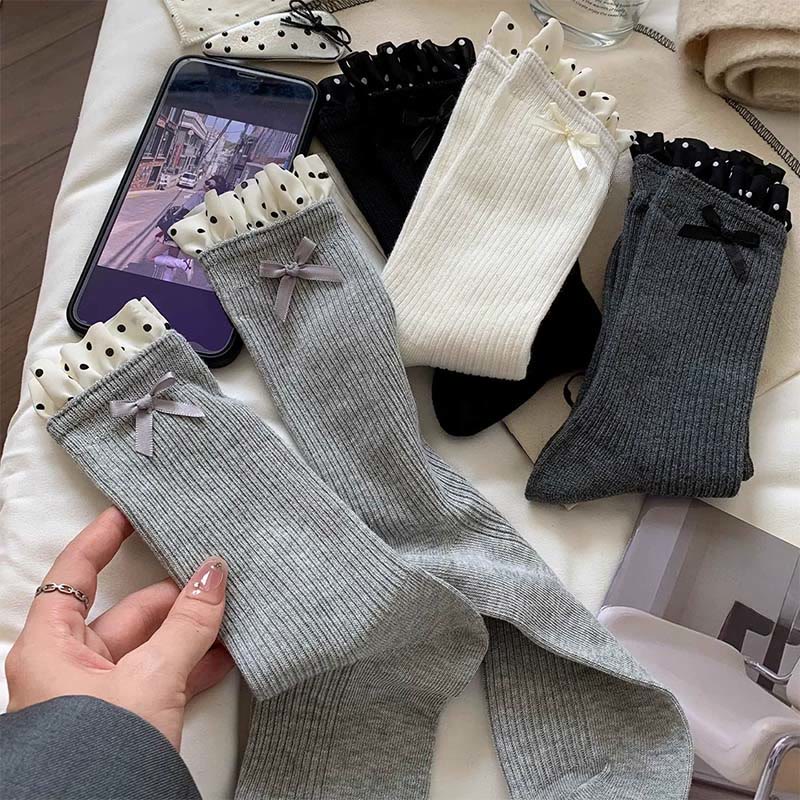Süße Rüschensocken mit Rippenmuster (4 Paar) - image 5