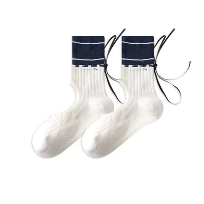 Offene Spannsocken mit Bogengriff (2 Paar) - Blau - EU35-40 (US2-7) - Mit Band - image 12