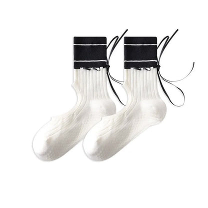 Offene Spannsocken mit Bogengriff (2 Paar) - Schwarz - EU35-40 (US2-7) - Mit Band - image 11