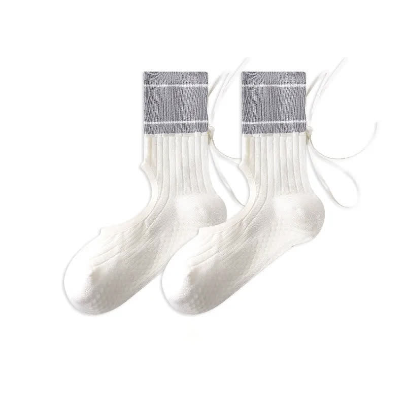Offene Spannsocken mit Bogengriff (2 Paar) - Grau - EU35-40 (US2-7) - Mit Band - image 10
