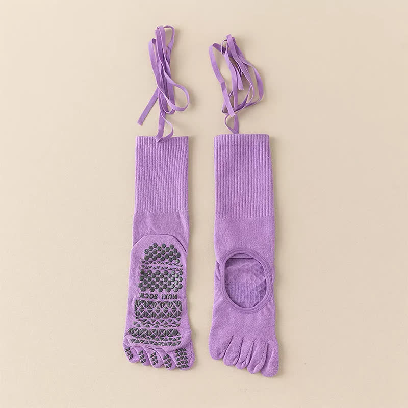 Ballett-Zehensocken mit rutschfester Spitze (2 Paar) - Lila - EU35-39 (US2-6) - image 6