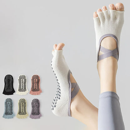 Niedrig geschnittene Zehensocken mit Grip (2 Paar) - image 0