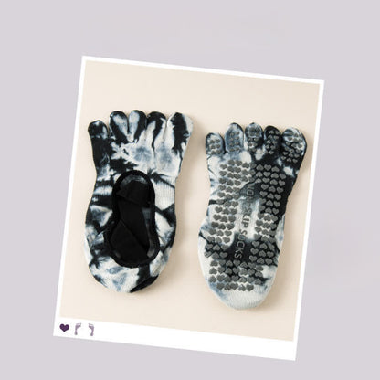 Fünf Zehensocken mit Batikmuster und rutschfester Sohle (2 Paar) - Schwarz - EU36-42 (US3-8,5) - image 6
